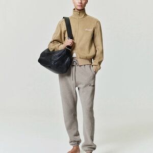 NWT ESSENTIALS
Womens Suede Fleece Signature Vintage Track Jacket